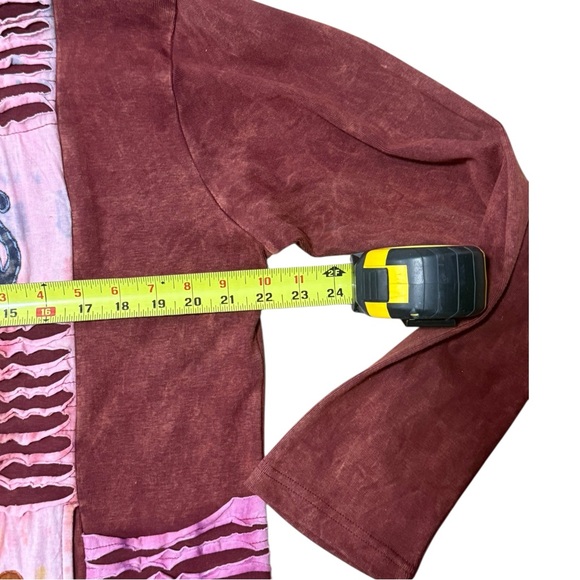 Greater Good Network Cat Hoodie XXL Patchwork Boho Zip Jacket Nepal Kitties - Picture 7 of 9